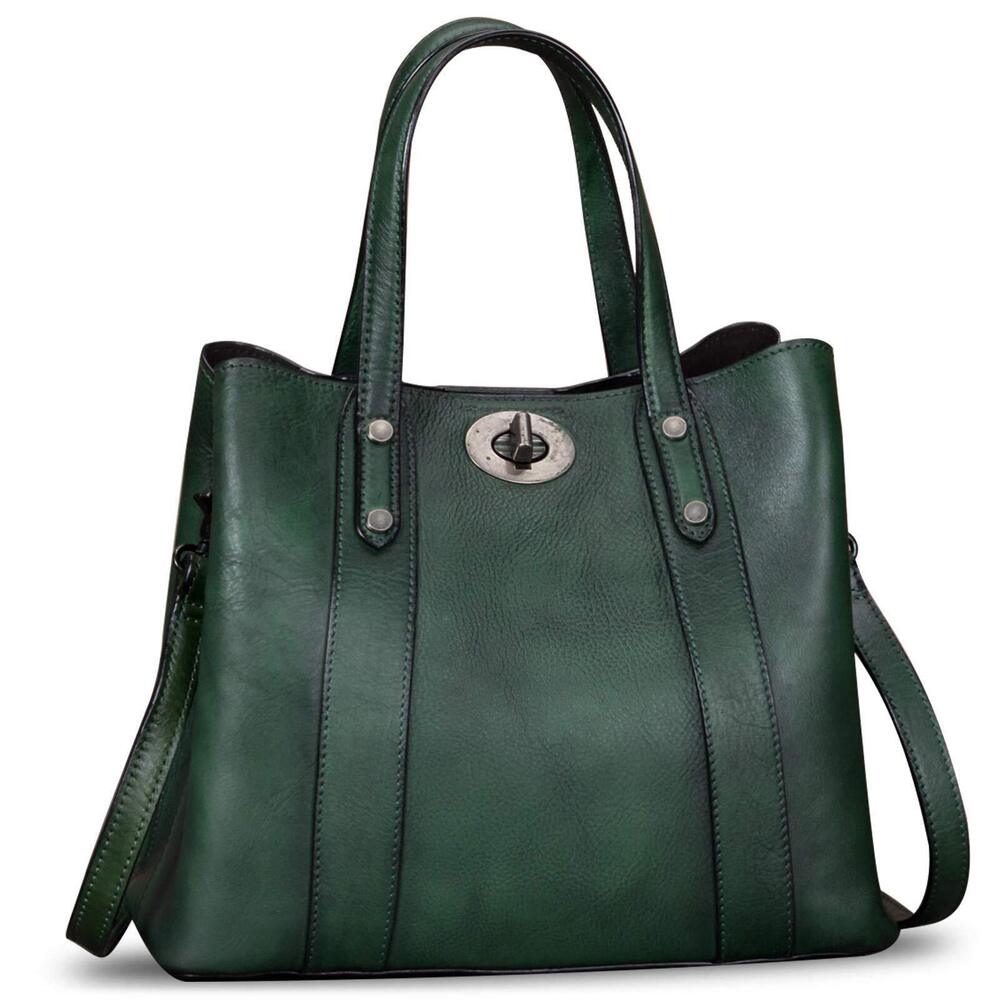 4708 Leather Handbags Satchel Purses Vintage Handmade Shoulder Bag Cowhide
